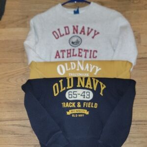 Old Navy Boy's Crewneck Sweatshirts - White, Gold, and Navy